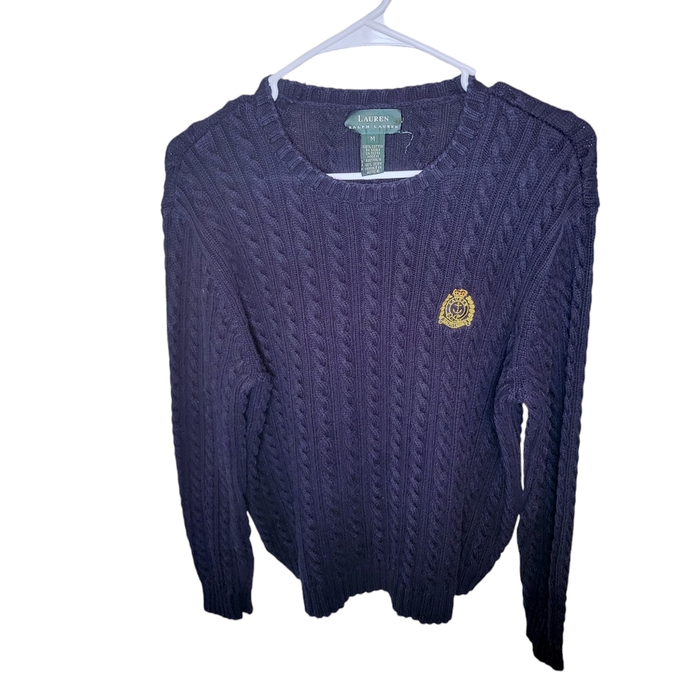 Ralph Lauren Navy Cable Knit Sweater